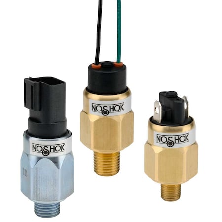 100 Series Pressure Switch, Steel,  SPST, NO, 1/8 NPT, 300-500 Psi,  Spade Terminals